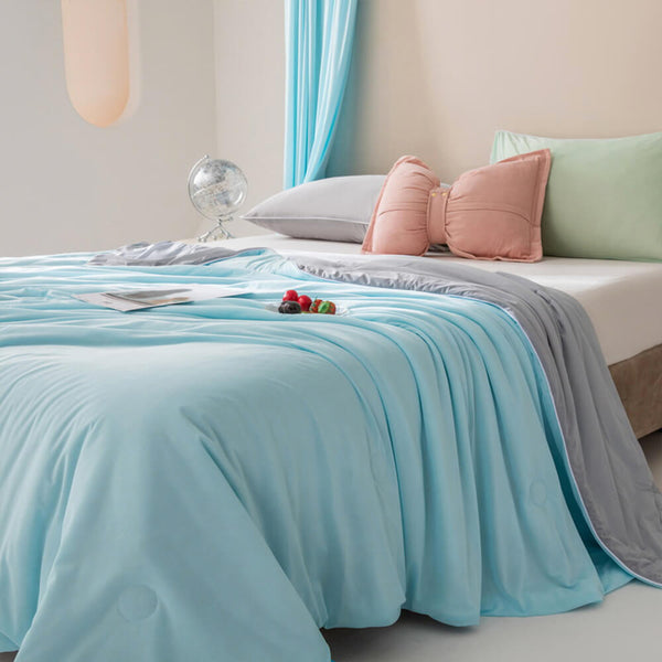 Macaron Doble<tc>Color</tc> Manta refrescante de seda helada
