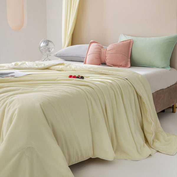 Macaron Doble<tc>Color</tc> Manta refrescante de seda helada