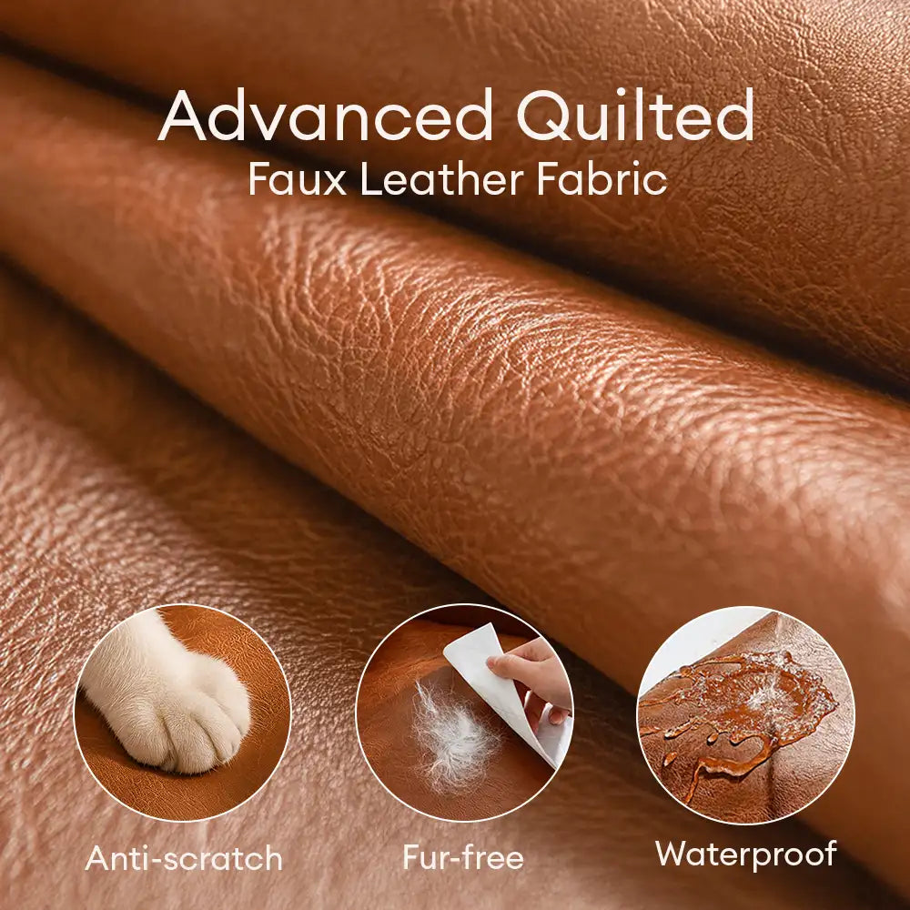 Deluxe Faux Leather Safety Center Console Pet Car Seat and Carrier 3 -in-1