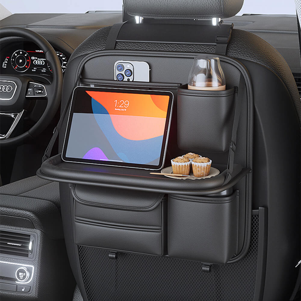 Car Backseat Foldable Organizer with Tray Table