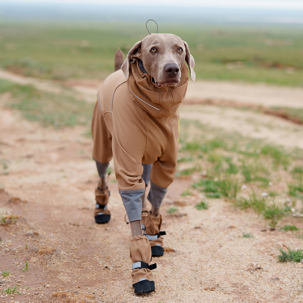 Chic Waterproof Reflective Anti-Slip Rubber Velcro Outdoor Dog Boots