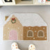 Casa de pan de jengibre navideño duradero alfombra casera decorativa multifuncional sin deslizamiento