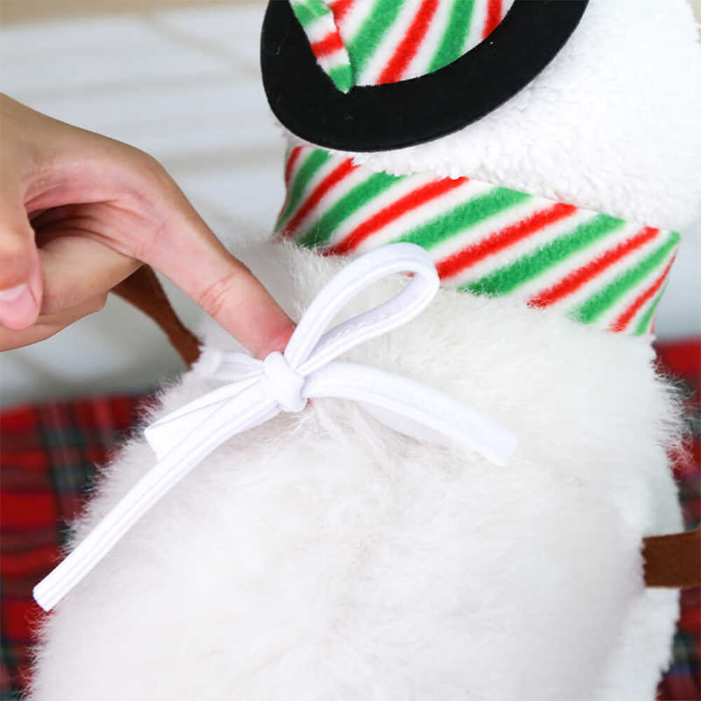 Tenue de bonhomme de neige de noël, Costume de Cosplay pour chien et chat