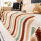 Colorful Color-Blocked Anti-Scratch Plush Sofa Protection Couch Cover