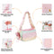<tc>Color</tc>Bolsa de transporte portátil para mascotas, impermeable, de cuero PU, de moda colorida
