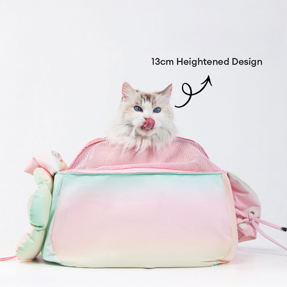 Colorful Fashion PU Leather Waterproof Portable Pet Carrier Bag