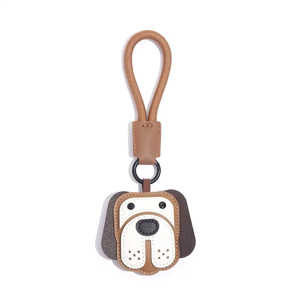 Cute Faux Leather Dog Keychain Strap – Fun Gift for Dog Lovers & Pet Parents