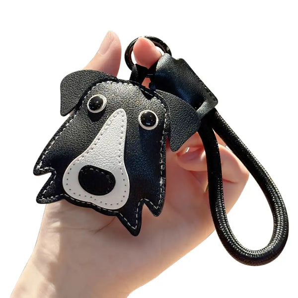 Cute Faux Leather Dog Keychain Strap – Fun Gift for Dog Lovers & Pet Parents