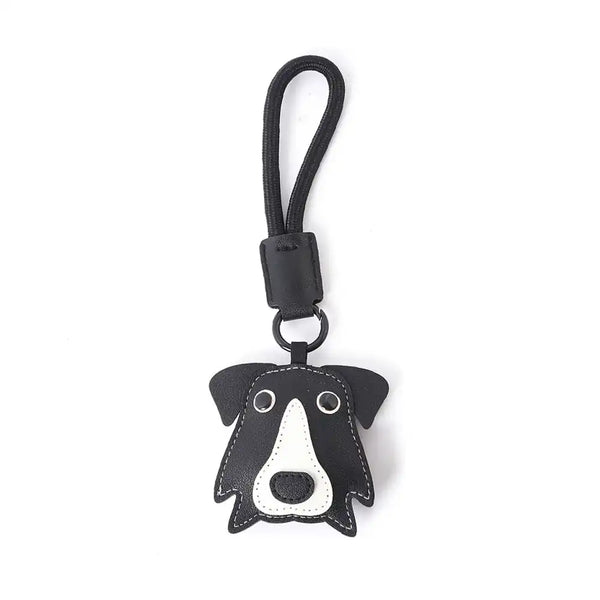 Cute Faux Leather Dog Keychain Strap – Fun Gift for Dog Lovers & Pet Parents