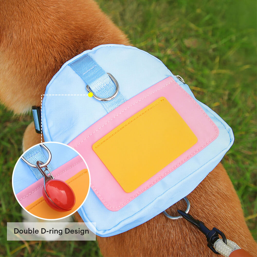 Fashionable Leash-Compatible Outdoor Adventure Pet Backpack