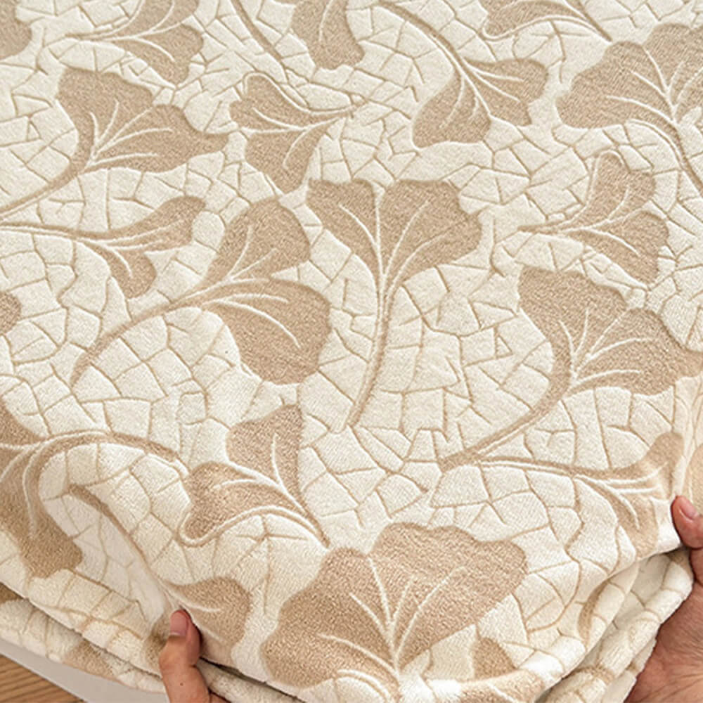 Housse de matelas en microfibre douce et respirante Ginkgo Leaf