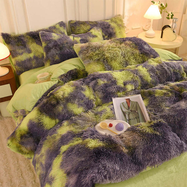 Moda de gradiente Long Fehip Set de cama tibia