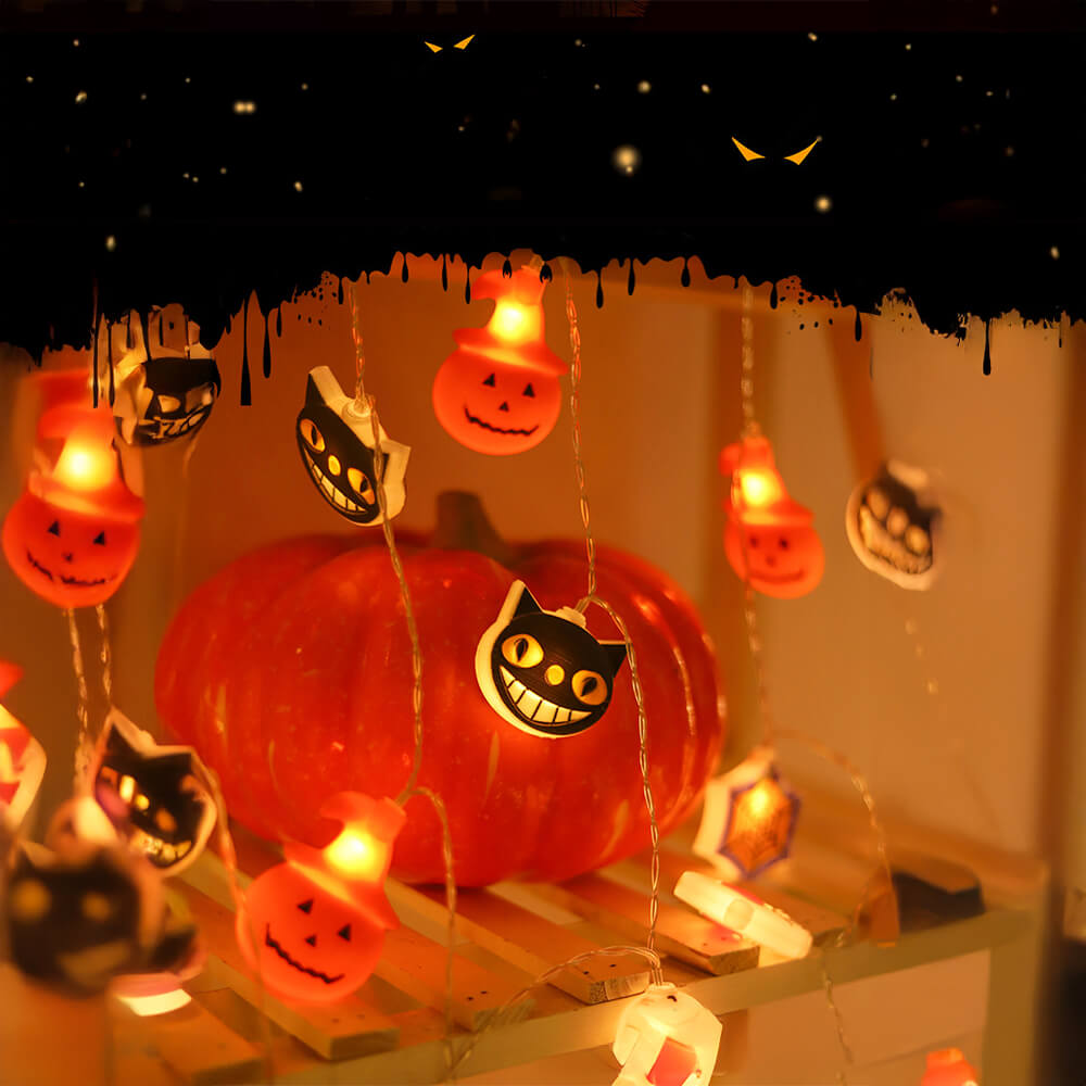 Halloween Pumpkin Ghost Decorative Light LED String Light