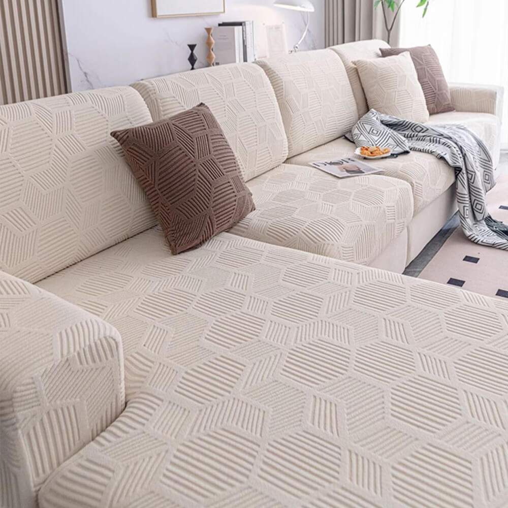 Honeycomb Pattern Waterproof Stretch Full-Cover Magic Couch Cover