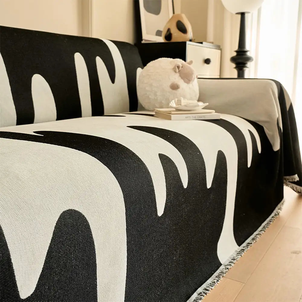 Ice Cream Wave Chenille All Seasons Universal Multifunctional Full Coverage Couch Cover
