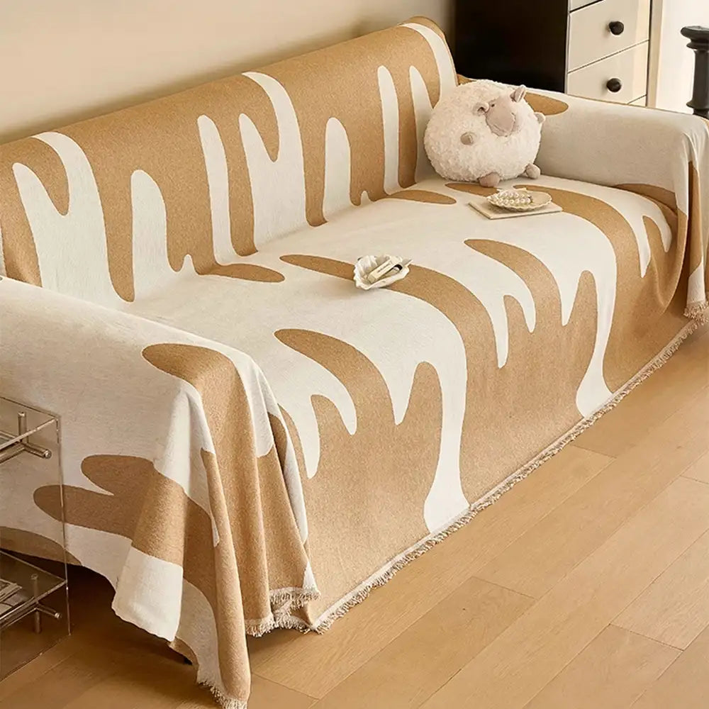 Ice Cream Wave Chenille All Seasons Universal Multifunctional Full Coverage Couch Cover