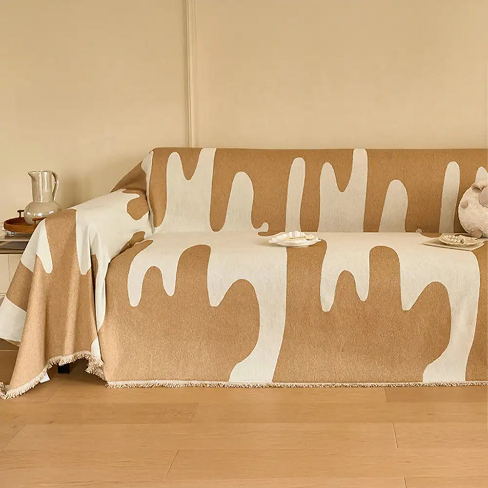 Ice Cream Wave Chenille All Seasons Universal Multifunctional Full Coverage Couch Cover