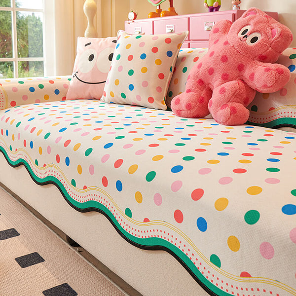 Ice Silk Anti-Scratch Dopamine Pattern Couch Cover