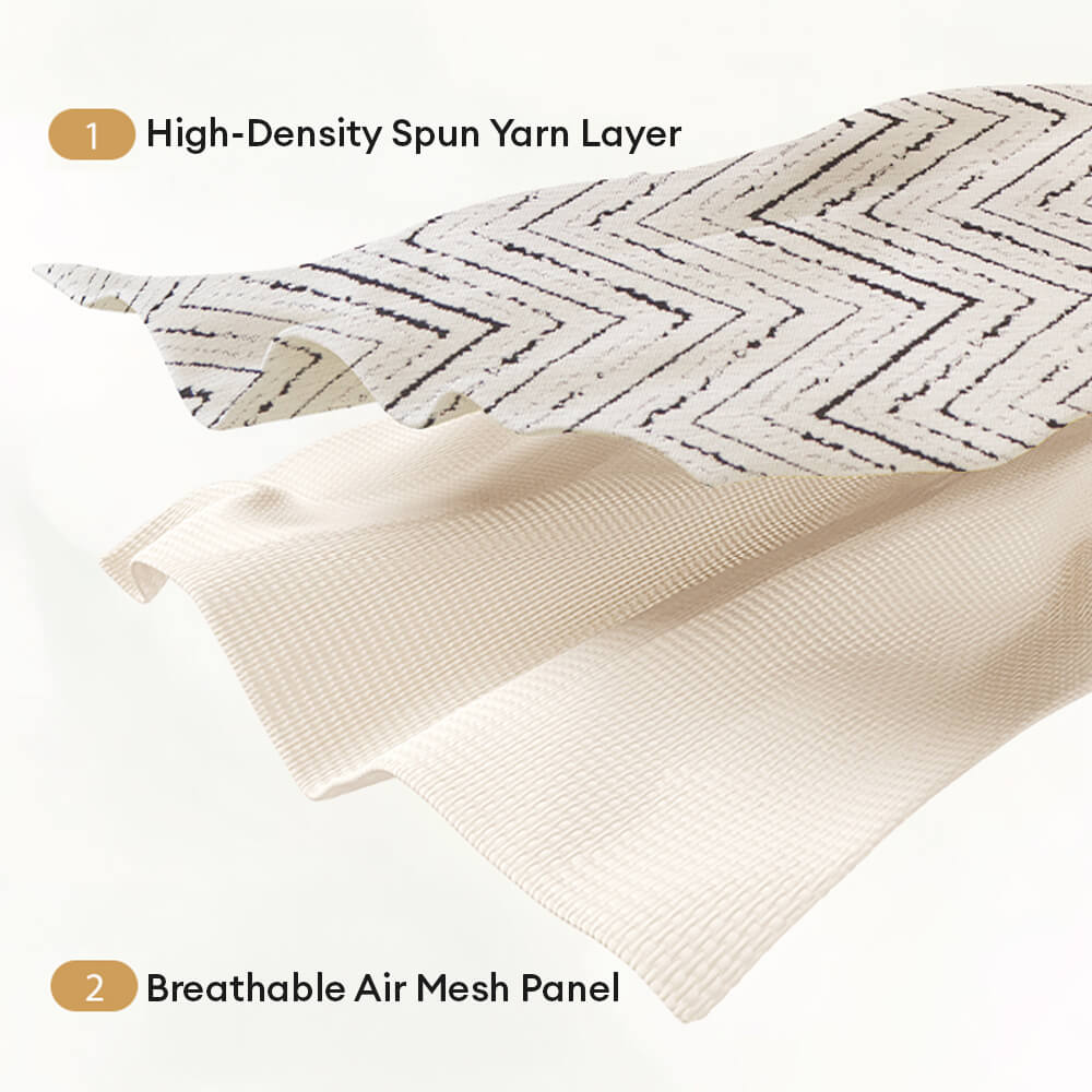 Modern Luxe Two-Tone Chenille Non-Slip Couch Cover