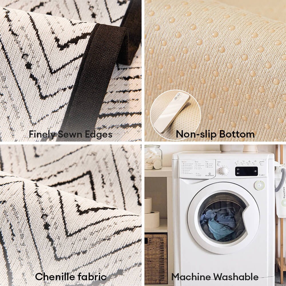 Modern Luxe Two-Tone Chenille Non-Slip Couch Cover