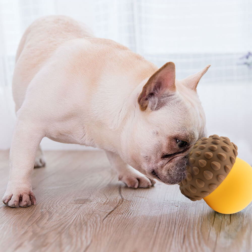 Boule de nourriture interactive en forme de pomme de pin, jouet pour chien à alimentation lente