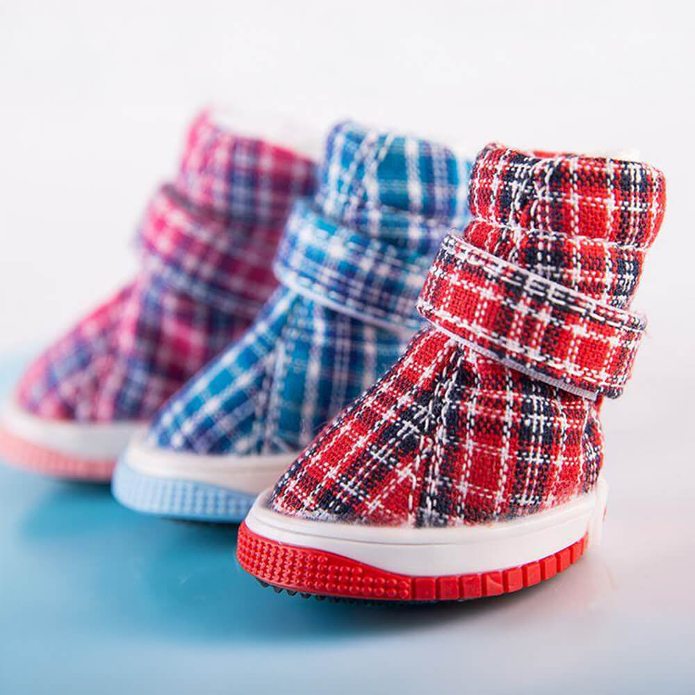 Plaid Breathable Non-Slip Comfortable Durable Dog Shoes