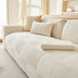Plush Cream Geometric All Seasons Non-Slip Couch Cover