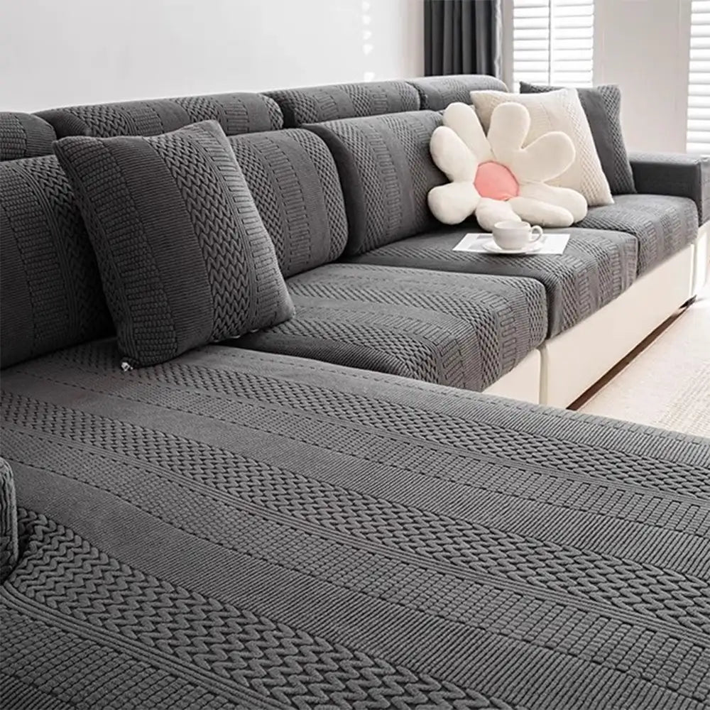 Polar Fleece Soft Antistatic Protection Sofa Stretch Full Wrap Couch Cover