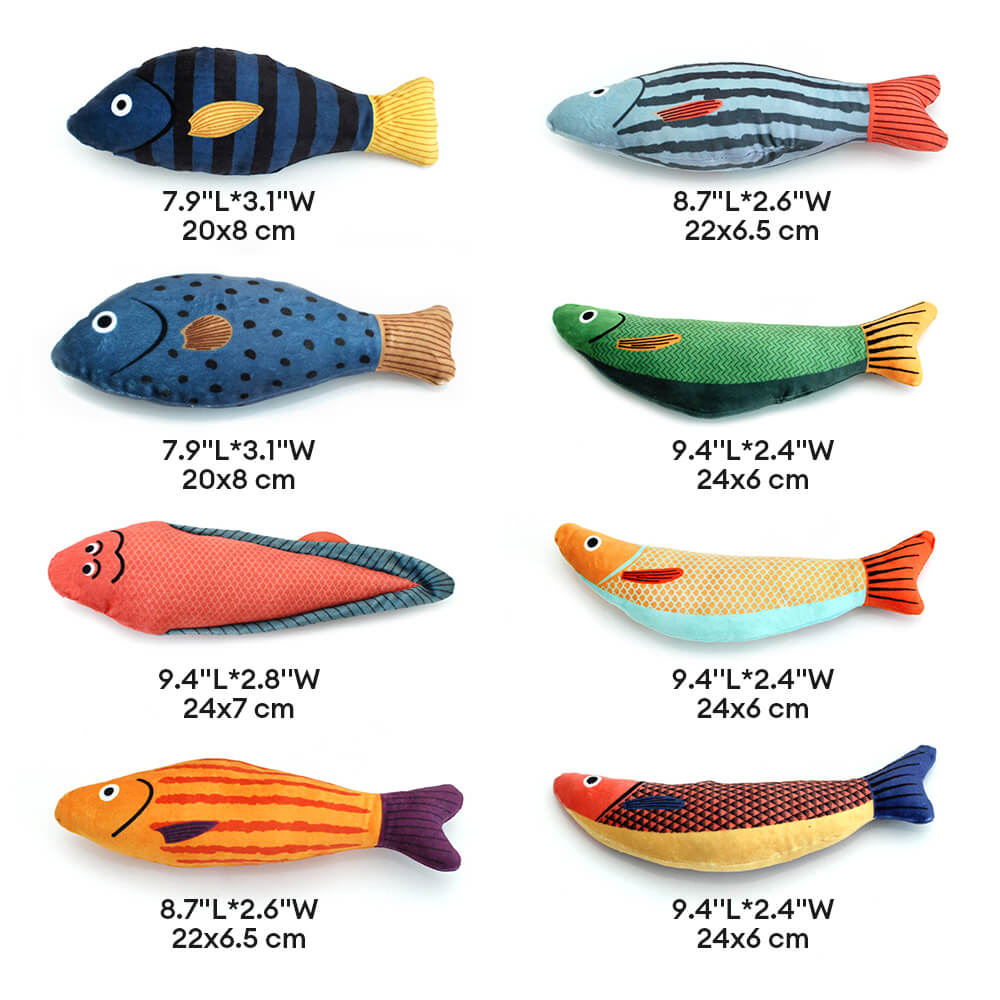 Realistic Colorful Fish Self-Play Catnip Cat Toys