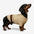 Retro Cable Knit Dachshund And Small To Medium-Sized Dog Sweater