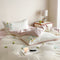 Romantic Floral Embroidered Brushed Cotton Duvet Cover Bed Sheet Set
