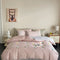 Romantic Floral Embroidered Brushed Cotton Duvet Cover Bed Sheet Set