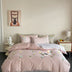 Romantic Floral Embroidered Brushed Cotton Duvet Cover Bed Sheet Set
