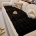 Soft Faux Rabbit Plush Thick Skin-Friendly Non-Slip Couch Cover