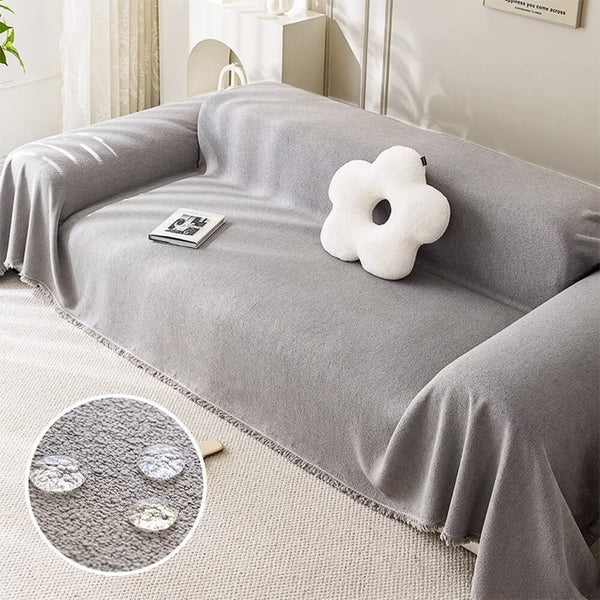 Cubierta de sofá de tiro de peluche de peluche suave impermeable