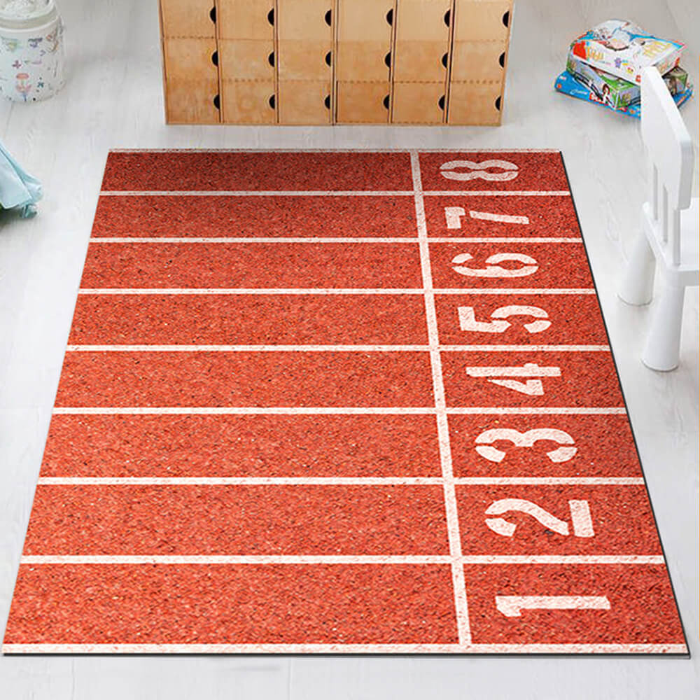 Tapis de décoration intérieure antidérapant et résistant aux rayures de la série Sports