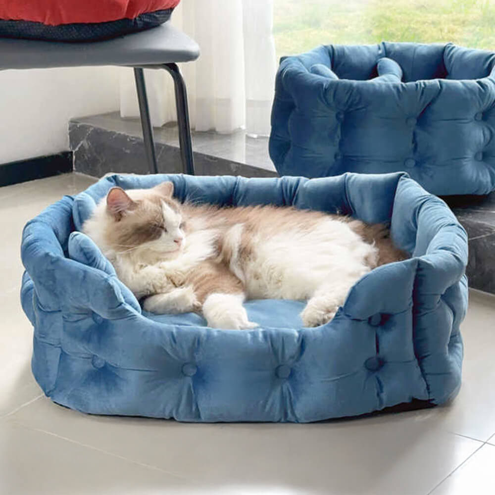 Trendy Cozy Detachable Sleeping Dog & Cat Bed with Bone Pillow