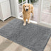 Alfombra de puerta de chenille ultra absorbente de chenille para patas de perros fangosas