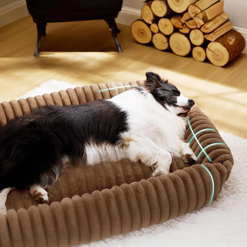 Lit pour chien et chat avec support orthopédique à quatre côtés Warmth Cozy