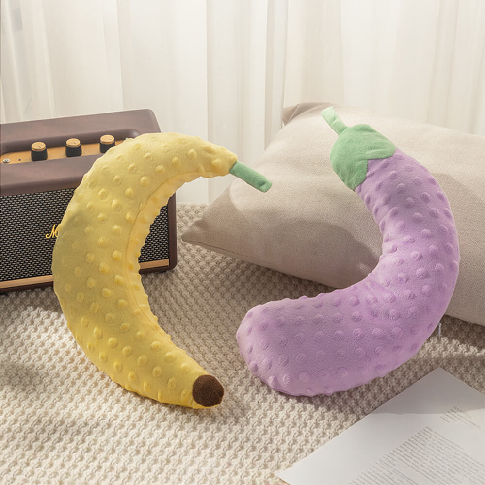 Banana Soft en forma de U Cuello en forma de U Permanja y almohada de gato