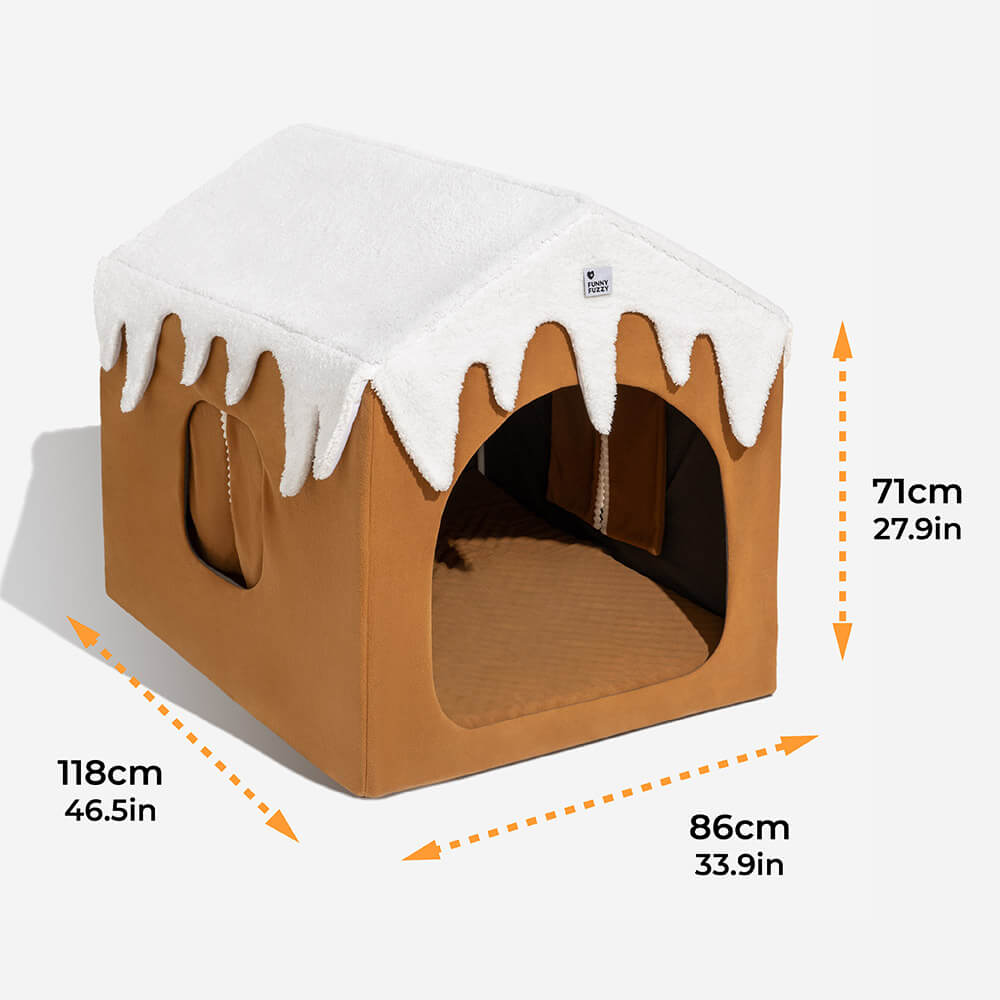 Maison de neige de Noël Chaleur confortable Grande niche pour chien