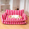 Cama de gato de doble capa de falso a rayas de moda
