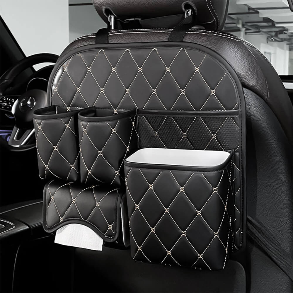 Bolsa de almacenamiento para el asiento del asiento del automóvil del patrón del diamante