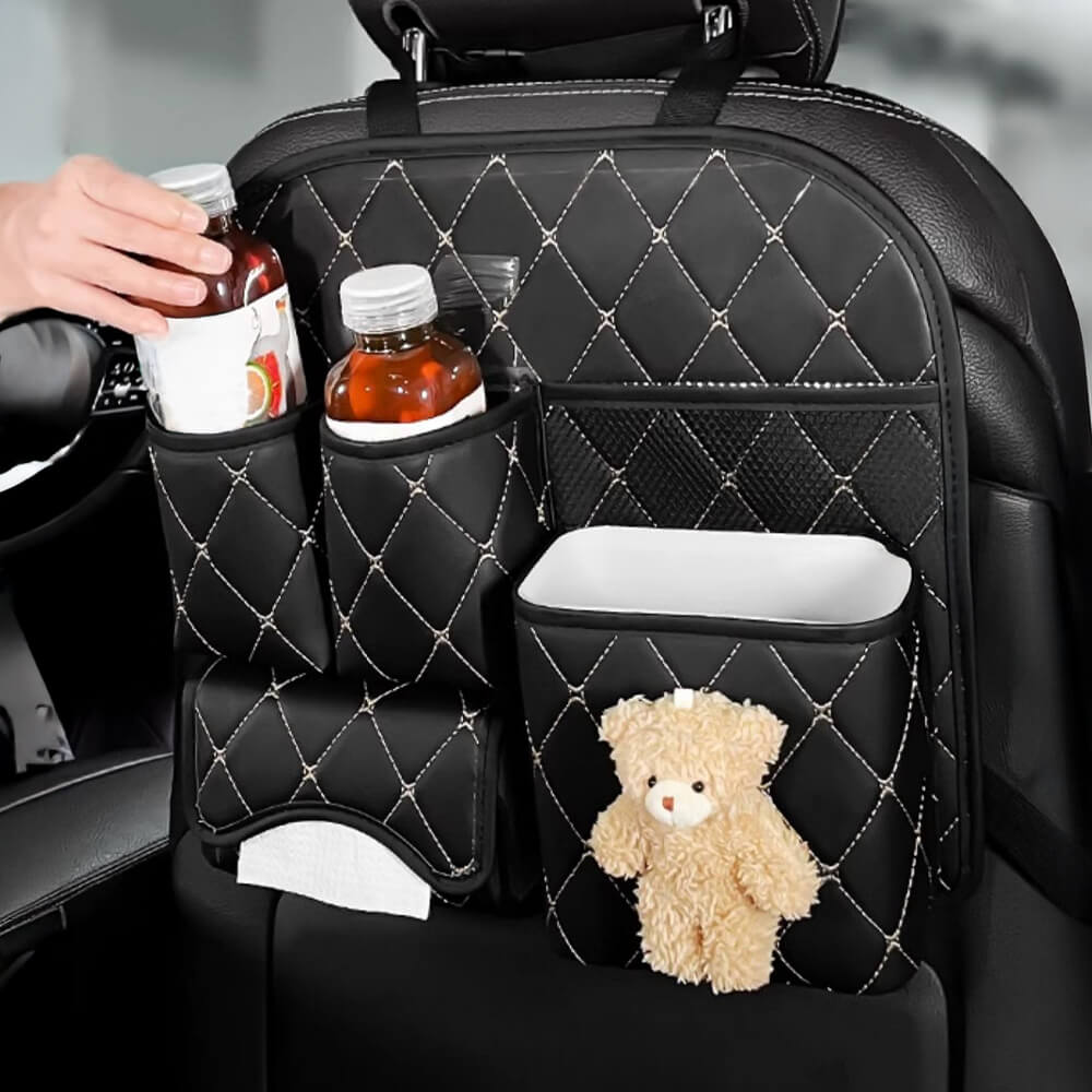 Bolsa de almacenamiento para el asiento del asiento del automóvil del patrón del diamante