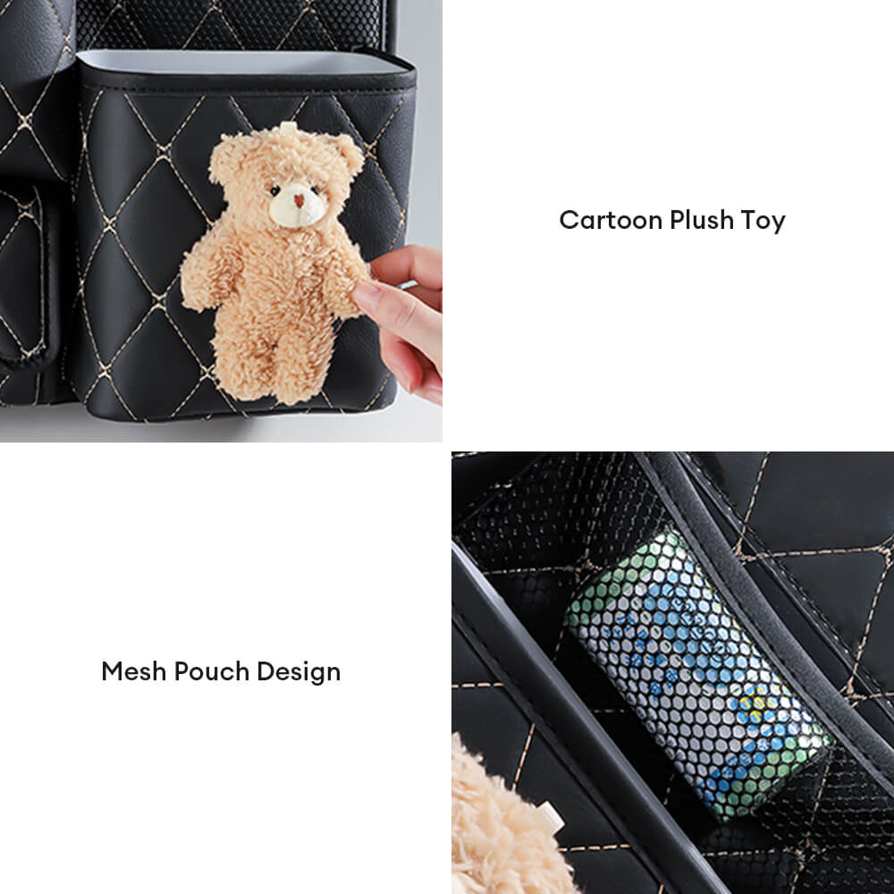Bolsa de almacenamiento para el asiento del asiento del automóvil del patrón del diamante