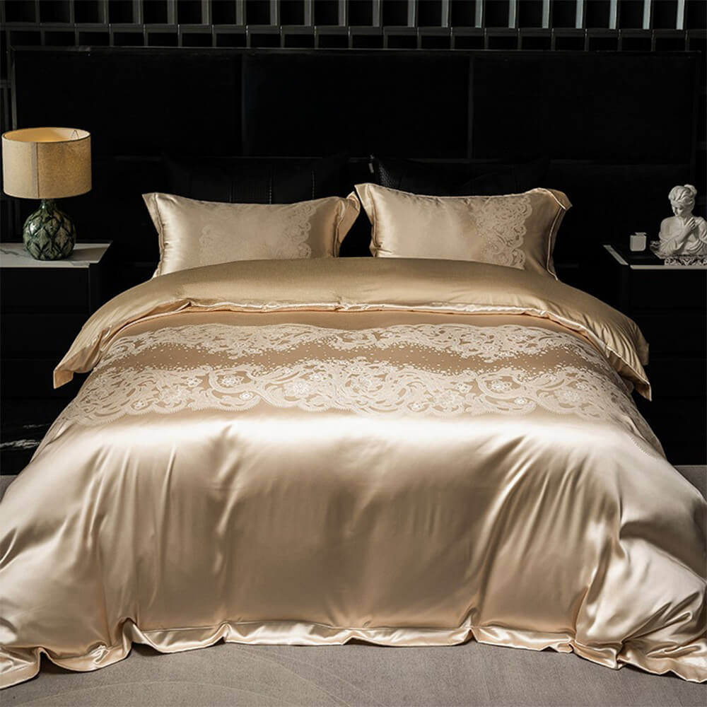 Elegant Luxury Silky High-Density Tencel Cotton Bed Sheet Set