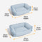 Cama de perros calientes y gatos calientes de flaute a cuadros de moda