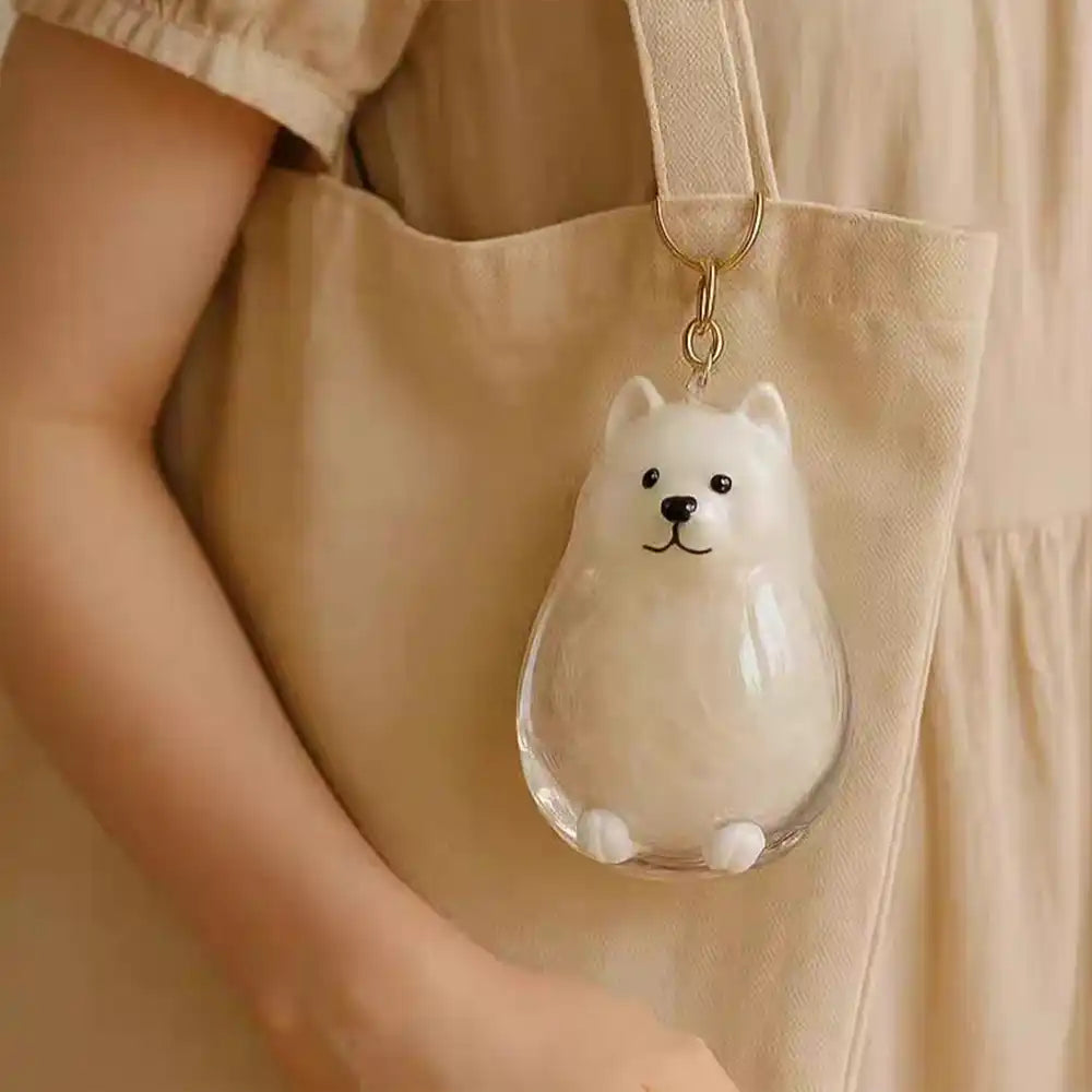 Multi-Pack Mini Pet Hair Capsule Keychain Charm for Dog & Cat Lovers