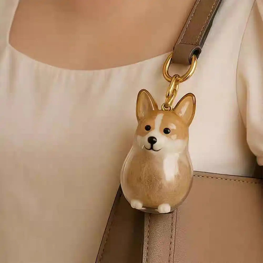 Multi-Pack Mini Pet Hair Capsule Keychain Charm for Dog & Cat Lovers