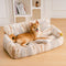 Cama nórdica y esponjosa extra acogedora y acogedora cama de perro y gato